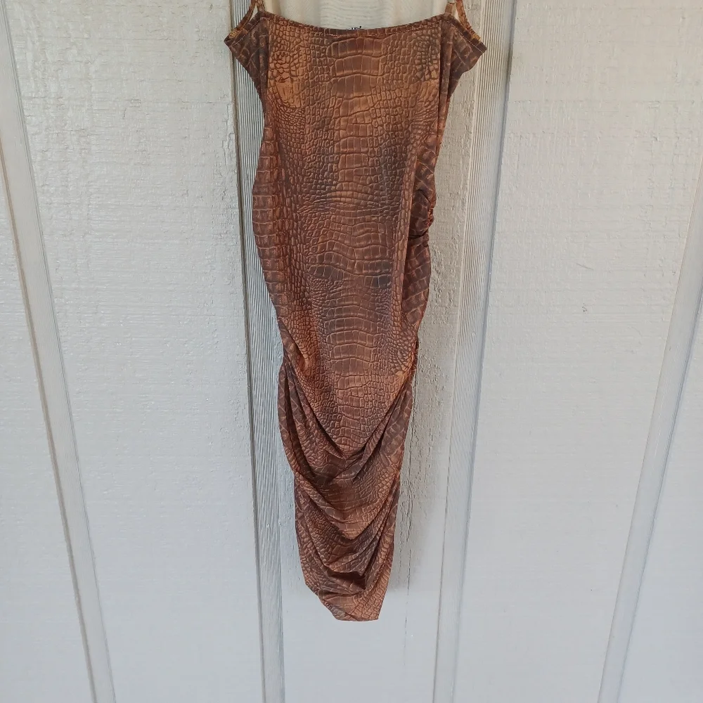 I AM GIA Selena Crocodile Sheer Dress Size M Women Sleeveless Pullover - Picture 8 of 14